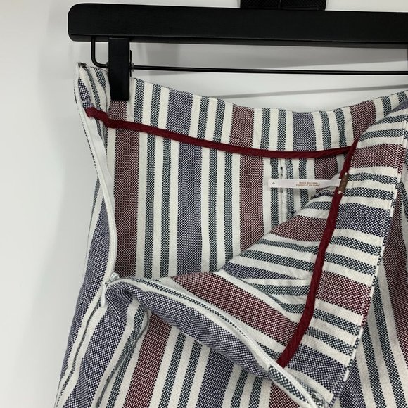 Free People Pants Stripe Mod Linen Blend Skinny Ankle Crop - Picture 10 of 12